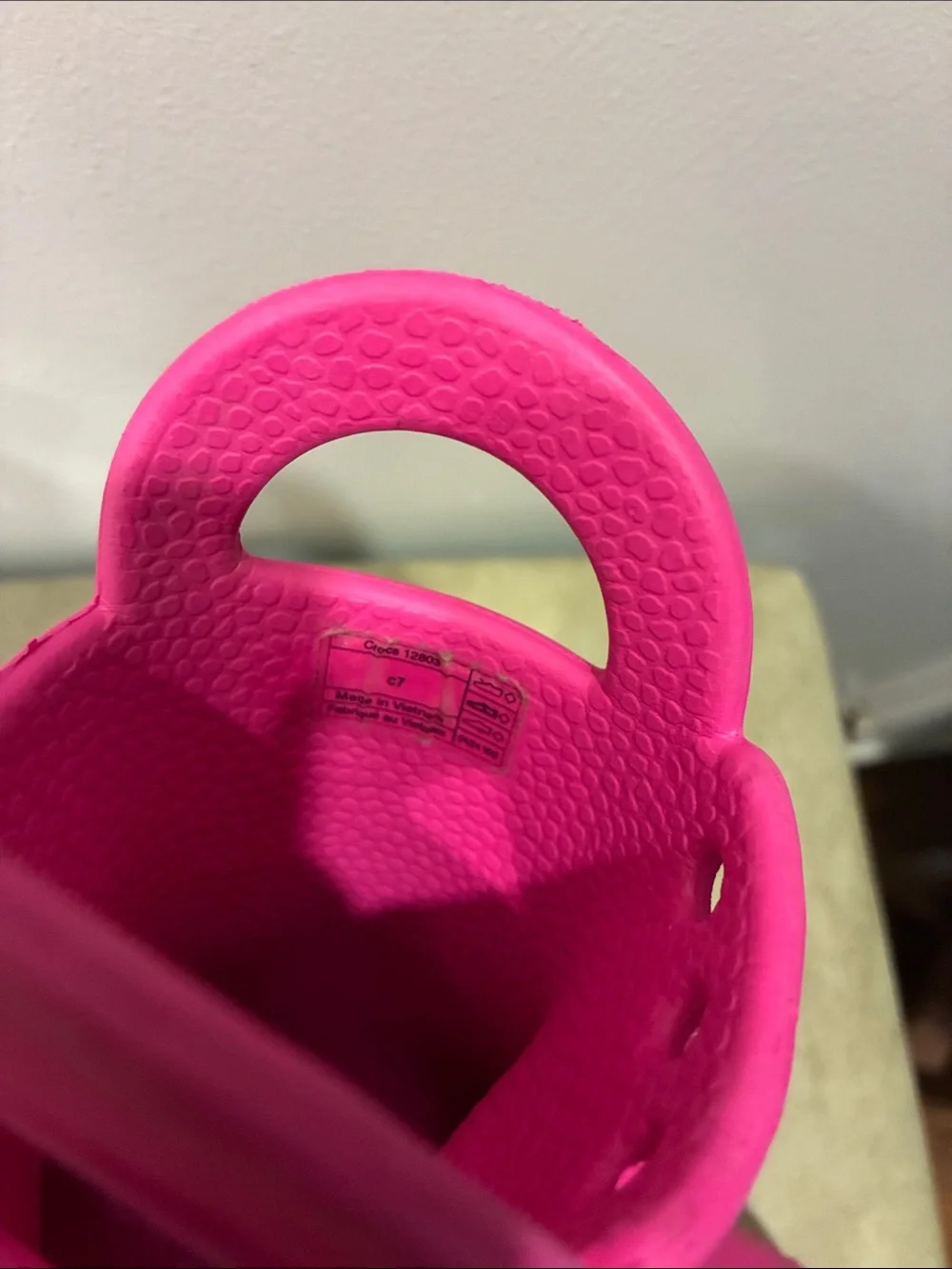 CROCS Kids Bright Pink Waterproof Rain Boots